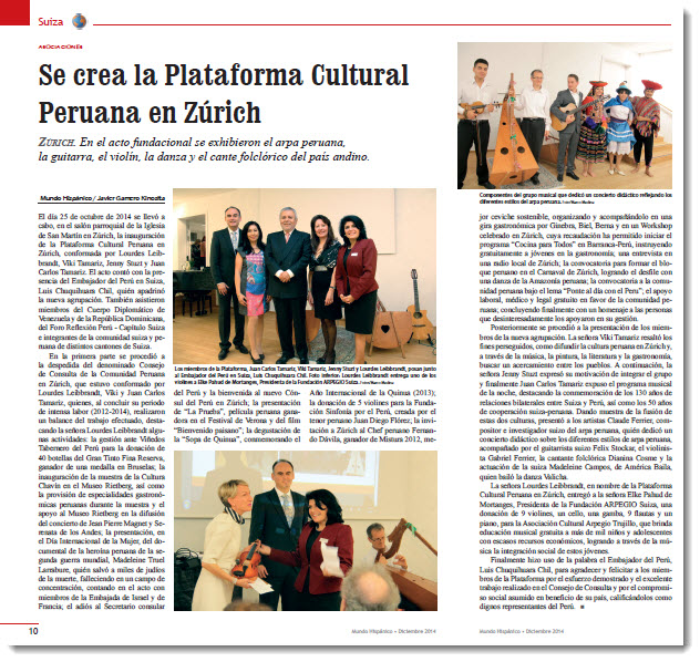 Mundo Hispánico - Diciembre 2014 - por Javier Gamero Kinosita 